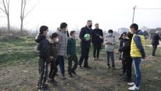 Başkan Taban Saha İsteyen Çocuklarla Buluştu