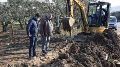 UMURBEY’DE ZEYTİNLİKLER SUYA KAVUŞUYOR